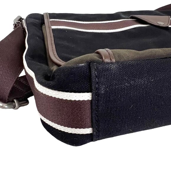 Fossil Lane Canvas & Leather Messenger Bag Adjustable Strap & Snap Closures VGUC - Picture 12 of 16